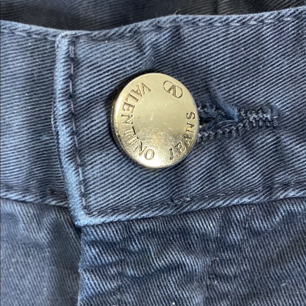 Valentino Made in Italy Navy Straight Leg Jeans Size 32 Designer Vintage - Picture 4 of 10